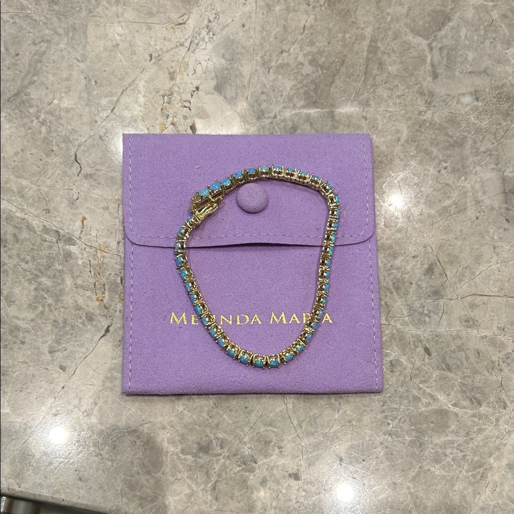 Melinda Maria Gold Bracelet with Turquoise Accents